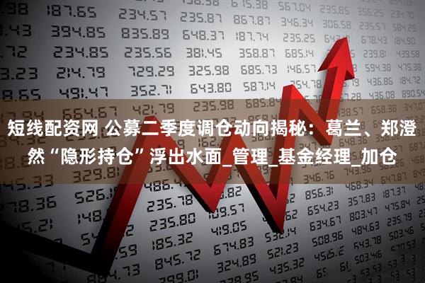 短线配资网 公募二季度调仓动向揭秘：葛兰、郑澄然“隐形持仓”浮出水面_管理_基金经理_加仓