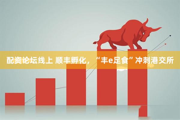 配资论坛线上 顺丰孵化，“丰e足食”冲刺港交所